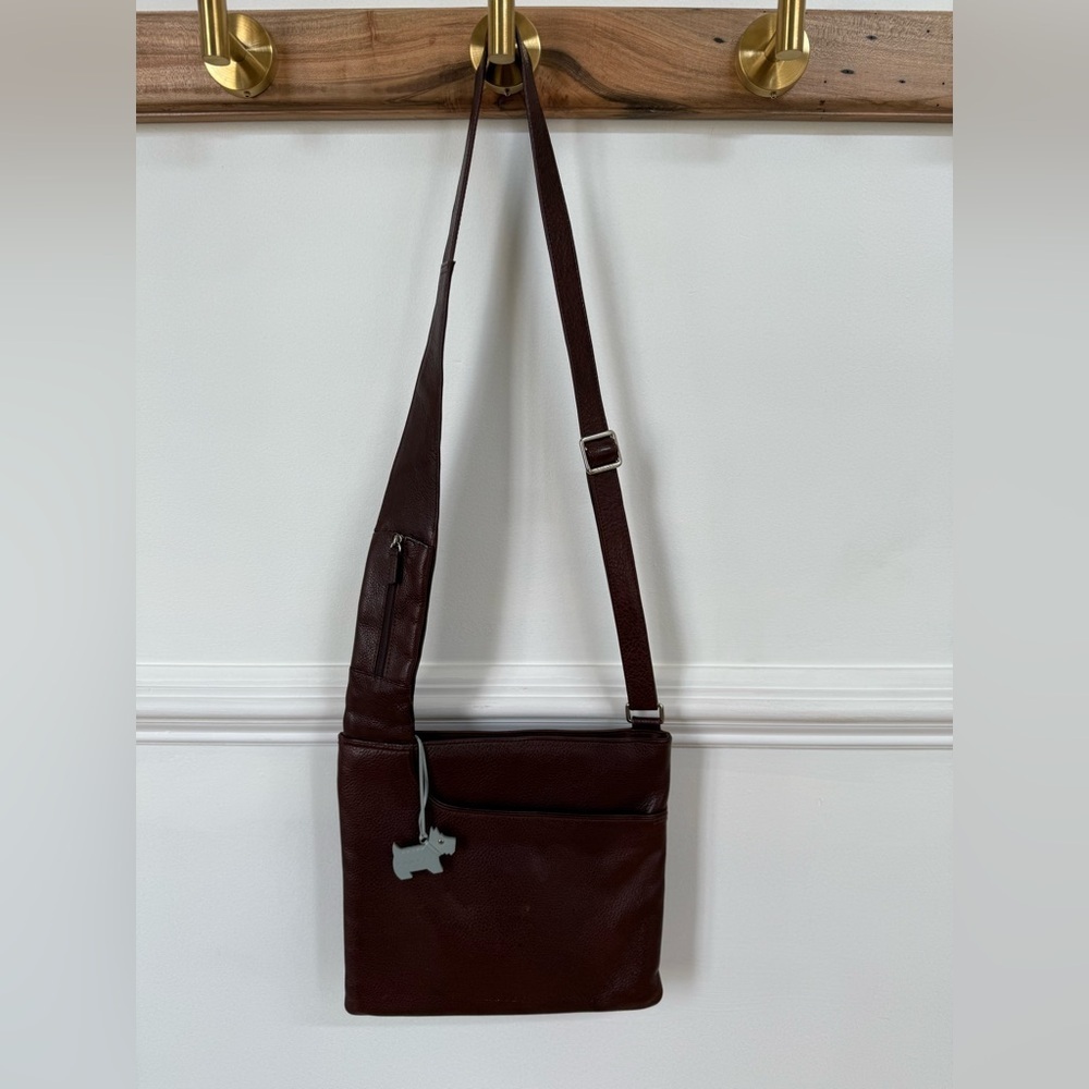 Radley London Messenger Crossbody Satchel Brown Leather Adjustable Bag